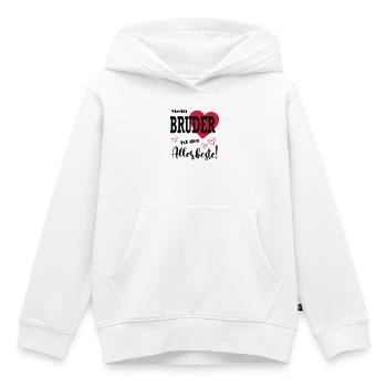 Baby child birthday gift very best brother - Kids Premium Organic Hoodie - white - Front - AI Model Kid Female (0cm)