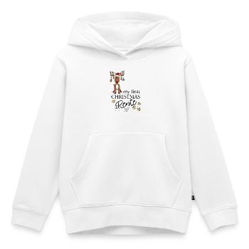 Lustige Geschenke zu Weihnachten mit Elch - Kinder Premium Organic Hoodie - Weiß - Vorne - AI Model Kid Female (0cm)