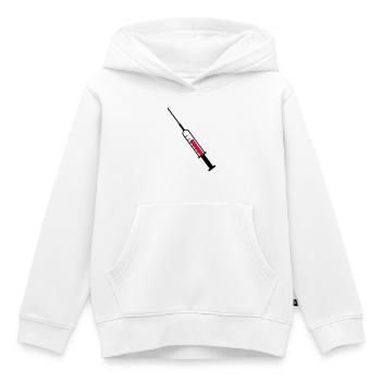 Spritze als Vektor - Kinder Premium Organic Hoodie - Weiß - Vorne - AI Model Kid Female (0cm)
