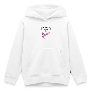 Labor Queen - Kinder Premium Organic Hoodie - Weiß - Vorne - AI Model Kid Female (0cm)