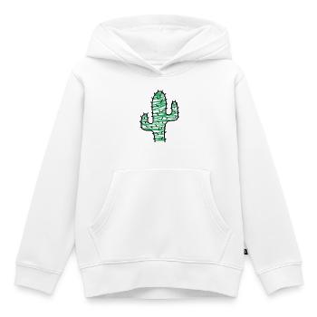 Cactus très épineux - Sweat Premium à capuche enfant bio - blanc - Devant - AI Model Kid Female (0cm)