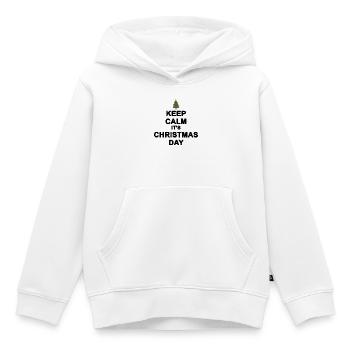 keep calm christmas - Sweat Premium à capuche enfant bio - blanc - Devant - AI Model Kid Female (0cm)