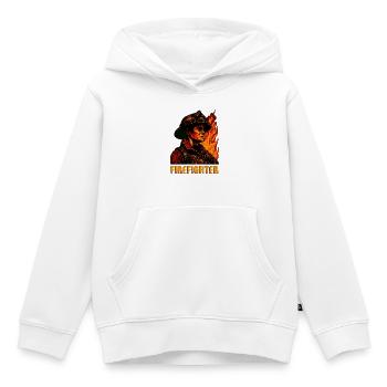 Feuerwehrmann - Kinder Premium Organic Hoodie - Weiß - Vorne - AI Model Kid Female (0cm)