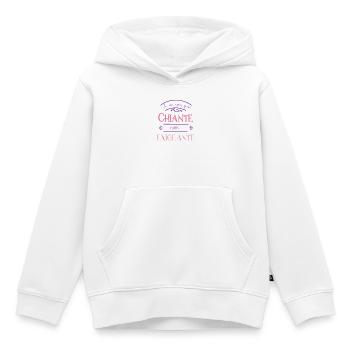 je ne suis pas chiante mais exigeante - Sweat Premium à capuche enfant bio - blanc - Devant - AI Model Kid Female (0cm)