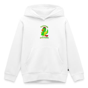 Positive attitude perroquet - Sweat Premium à capuche enfant bio - blanc - Devant - AI Model Kid Female (0cm)