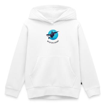 Orca Schutz - Save the Orcas - Kinder Premium Organic Hoodie - Weiß - Vorne - AI Model Kid Female (0cm)