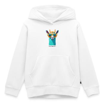 Retro-Lama-Revolte - Kinder Premium Organic Hoodie - Weiß - Vorne - AI Model Kid Female (0cm)