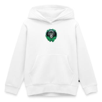 Gorilla-Kopf - Kinder Premium Organic Hoodie - Weiß - Vorne - AI Model Kid Female (0cm)
