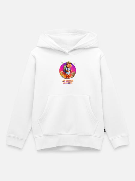 Baby Dino - Kinder Premium Organic Hoodie - Weiß