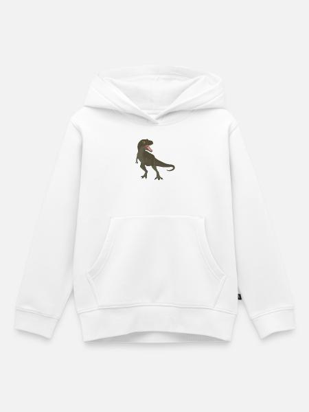 Tyrannosaurus - Kinder Premium Organic Hoodie - Weiß