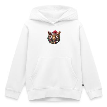 Dieu Jul - Orignal - Mousses - Sweat Premium à capuche enfant bio - blanc - Devant - AI Model Kid Female (0cm)