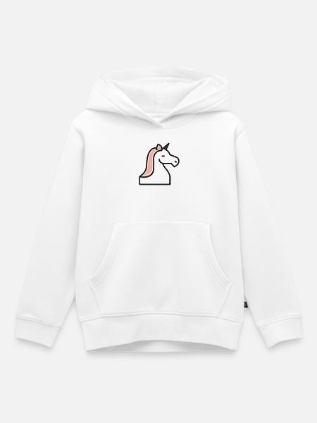 Einhorn - Kinder Premium Organic Hoodie - Weiß
