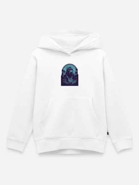 Blauer Gorrile - Kinder Premium Organic Hoodie - Weiß
