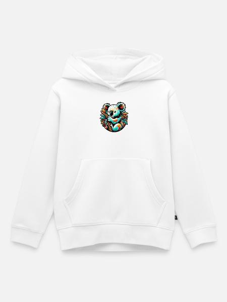 Koala - Kinder Premium Organic Hoodie - Weiß