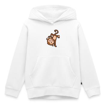 Hiphop-Affe - Kinder Premium Organic Hoodie - Weiß - Vorne - AI Model Kid Female (0cm)