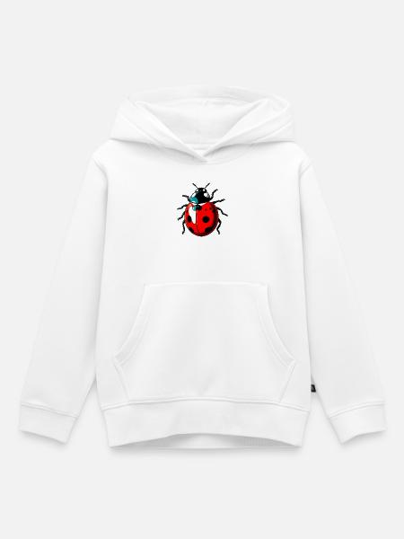 Marienkäfer - Kinder Premium Organic Hoodie - Weiß