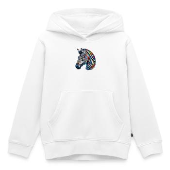 Zebra - Kinder Premium Organic Hoodie - Weiß - Vorne - AI Model Kid Female (0cm)