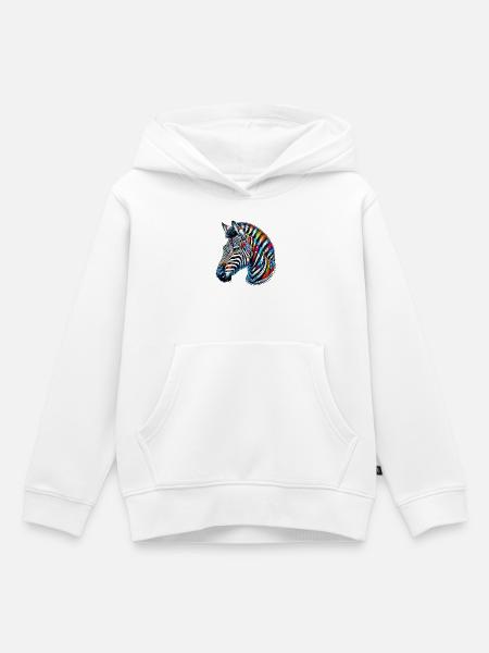 Zebra - Kinder Premium Organic Hoodie - Weiß