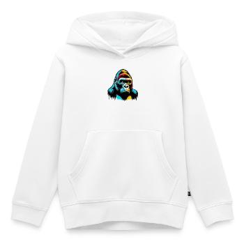 Gorilla - Kinder Premium Organic Hoodie - Weiß - Vorne - AI Model Kid Female (0cm)