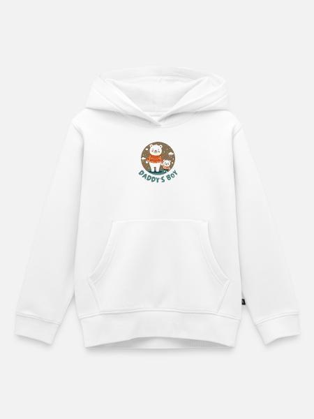Papas Junge - Kinder Premium Organic Hoodie - Weiß