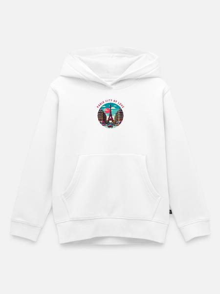 Paris Stadt der Liebe - Kinder Premium Organic Hoodie - Weiß