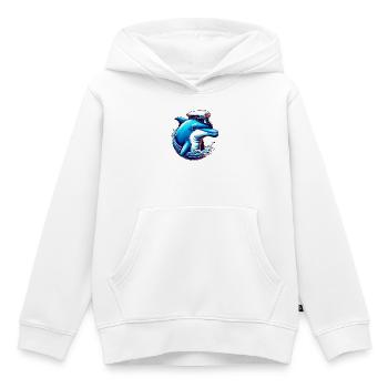 Delfin-Seemann - Kinder Premium Organic Hoodie - Weiß - Vorne - AI Model Kid Female (0cm)