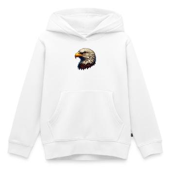 Adler - Kinder Premium Organic Hoodie - Weiß - Vorne - AI Model Kid Female (0cm)