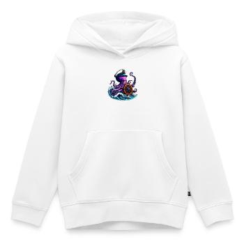 Krake - Kinder Premium Organic Hoodie - Weiß - Vorne - AI Model Kid Female (0cm)