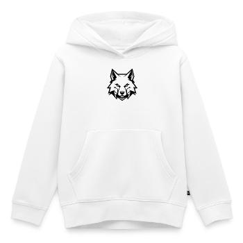 Mauvais loup - Sweat Premium à capuche enfant bio - blanc - Devant - AI Model Kid Female (0cm)
