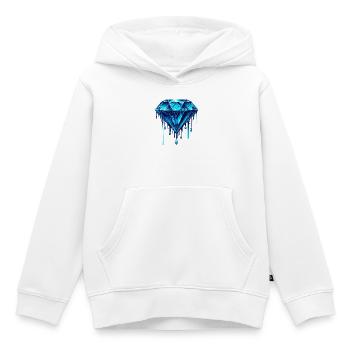 Diamant - Kinder Premium Organic Hoodie - Weiß - Vorne - AI Model Kid Female (0cm)