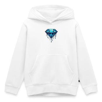 Diamant - Kinder Premium Organic Hoodie - Weiß - Vorne - AI Model Kid Female (0cm)