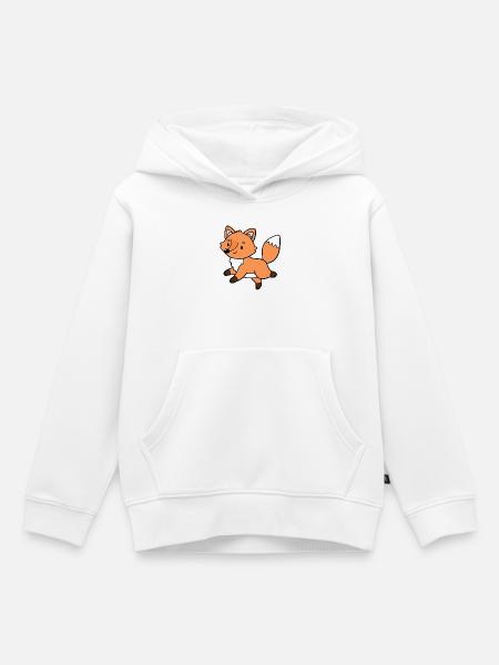Fuchs Füchse - Kinder Premium Organic Hoodie - Weiß