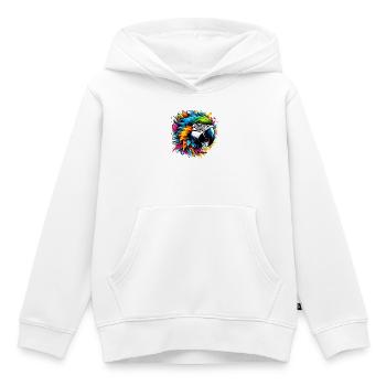 Perroquet - Sweat Premium à capuche enfant bio - blanc - Devant - AI Model Kid Female (0cm)