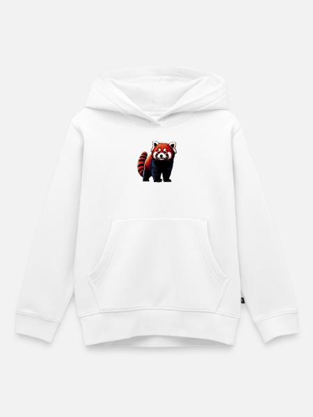 Kleiner Panda - Kinder Premium Organic Hoodie - Weiß