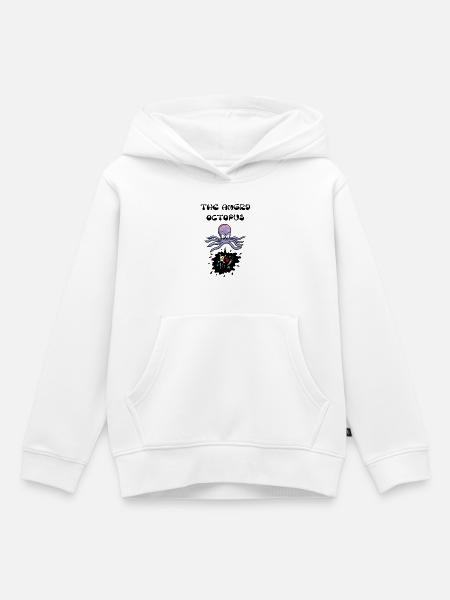 Der wütende Oktopus - Kinder Premium Organic Hoodie - Weiß