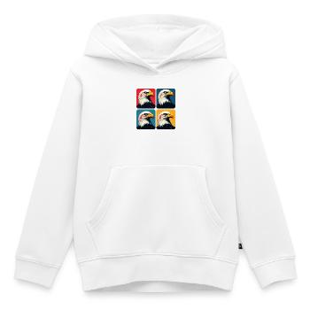 Pygargue à tête blanche - Sweat Premium à capuche enfant bio - blanc - Devant - AI Model Kid Female (0cm)