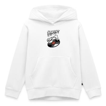 Scratch it - Sweat Premium à capuche enfant bio - blanc - Devant - AI Model Kid Female (0cm)