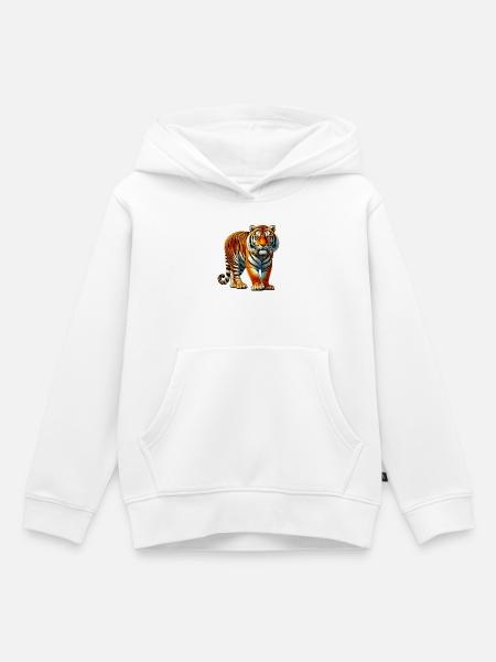 Tiger - Kinder Premium Organic Hoodie - Weiß
