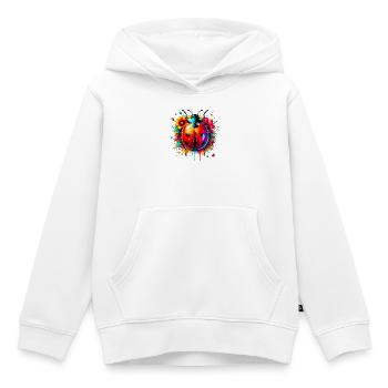 Coccinelle - Sweat Premium à capuche enfant bio - blanc - Devant - AI Model Kid Female (0cm)