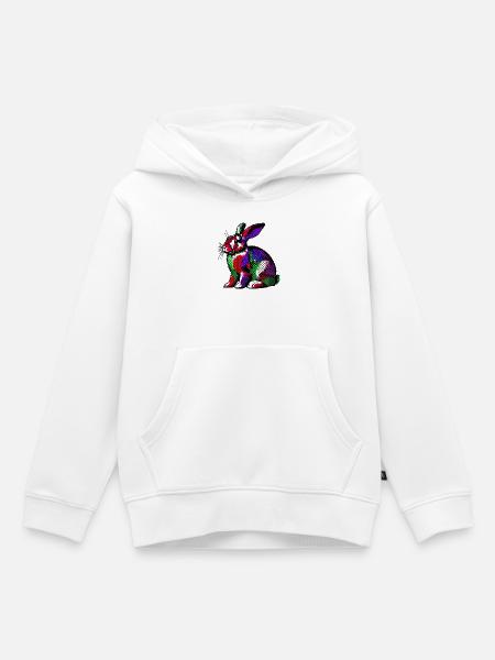 Kaninchen - Kinder Premium Organic Hoodie - Weiß