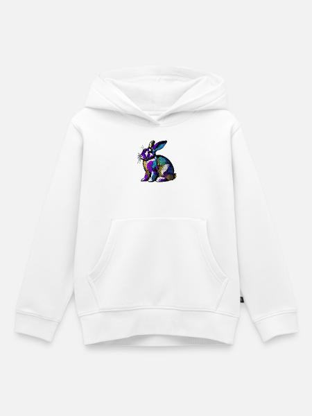 Kaninchen - Kinder Premium Organic Hoodie - Weiß