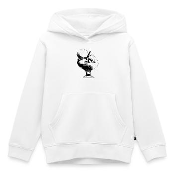 Eisbecher - Kinder Premium Organic Hoodie - Weiß - Vorne - AI Model Kid Female (0cm)