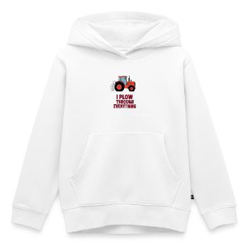 I Plow Through Everything - Kinder Premium Organic Hoodie - Weiß - Vorne - AI Model Kid Female (0cm)