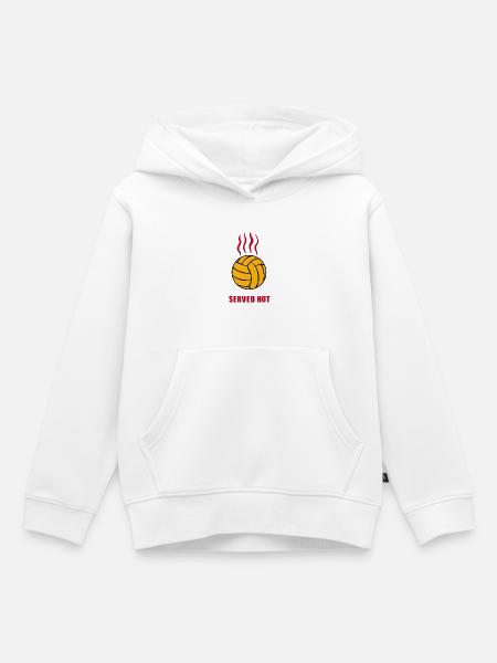 Served Hot - Kinder Premium Organic Hoodie - Weiß