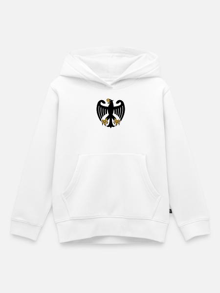 Armoiries de l’aigle de l’Allemagne - Sweat Premium à capuche enfant bio - blanc