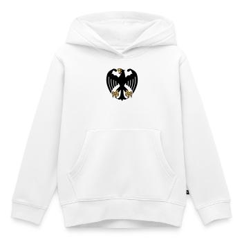 German Fitness Federal Eagle with Muscles - Kids Premium Organic Hoodie - white - Front - AI Model Kid Female (0cm)