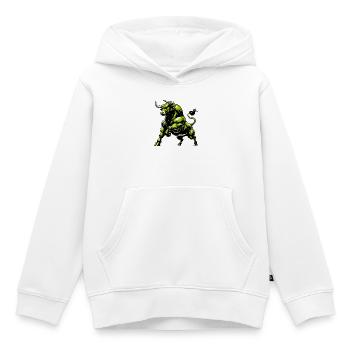 Bull - Kids Premium Organic Hoodie - white - Front - AI Model Kid Female (0cm)