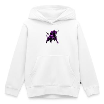 Stier - Kinder Premium Organic Hoodie - Weiß - Vorne - AI Model Kid Female (0cm)