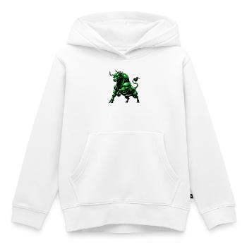 Stier - Kinder Premium Organic Hoodie - Weiß - Vorne - AI Model Kid Female (0cm)
