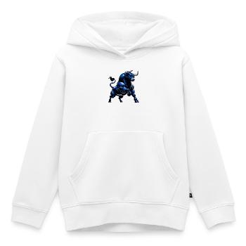Bull - Kids Premium Organic Hoodie - white - Front - AI Model Kid Female (0cm)